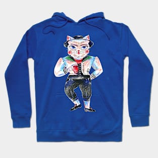 Cat in Norwegian national costume Hoodie